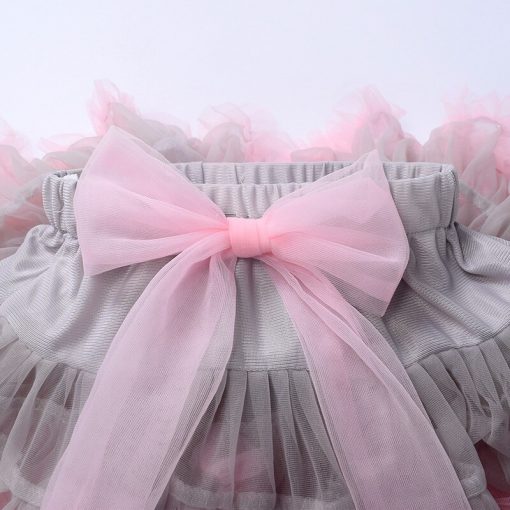 9M-8Years Girls Tutu Skirts Solid Fluffy Tulle Princess Ball gown Pettiskirt Kids Ballet Party Performance Skirts for Children 4