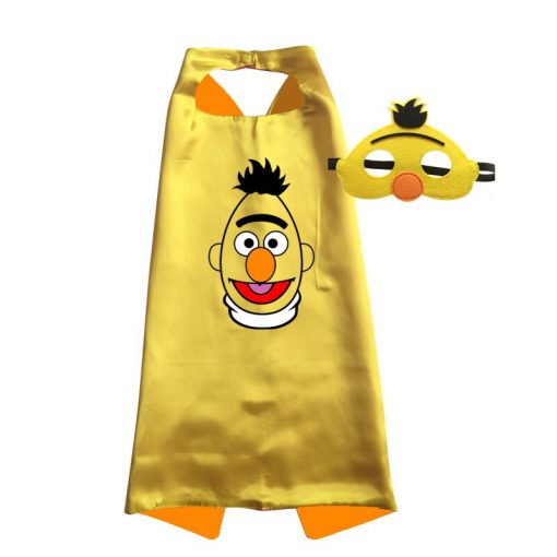 Costumes Big Bird Elmo Oscar Cosplay Superhero Style Capes with Masks for Kids Birthday Cosplay Costume 2