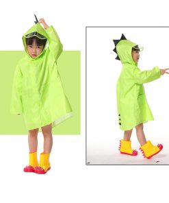 VILEAD Cute Dinosaur Polyester Baby Raincoat Outdoor Waterproof Rain Coat Children Impermeable Poncho Boy Girl Rain Jacket Gift 11