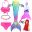 Children Swimmable Mermaid Tail for Kids Swimming Swimsuit Bathing Suit Tail Mermaid Wig for Girls Costume Can Add Fin Monofin 12