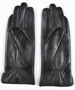 Gours Winter Genuine Leather Gloves for Women Fashion Brand Black Goatskin Finger Gloves New Arrival Warm Mittens GSL028 3