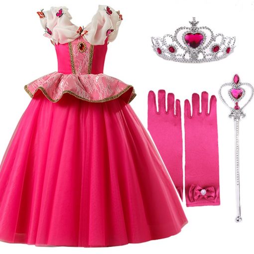 Girls Dresses Sleeping Beauty Cosplay Princess Dress For Girls Kids Halloween Birthday Party Tutu Dress for Christmas 1